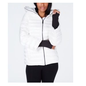 Calvin Klein Down Filled Hooded Puffer Jacket White Med